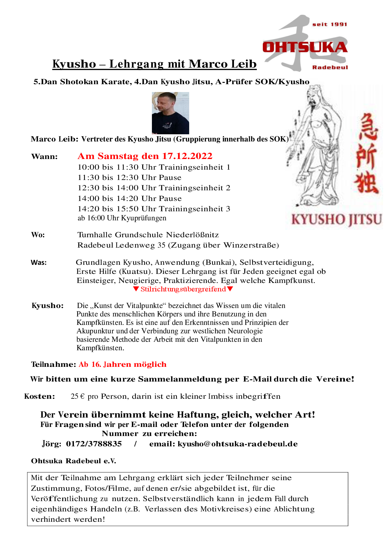 Kyusho Lehrgang in Radebeul 17.12.2022